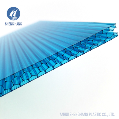 Anti UV Anti Dampak Honeycomb Polycarbonate Panels Isolasi Termal PC Plastik