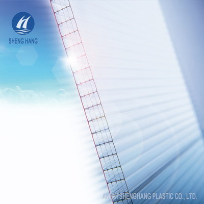 Clear Hollow Multi Wall Polycarbonate Sheet 5,8m 6m Tahan UV