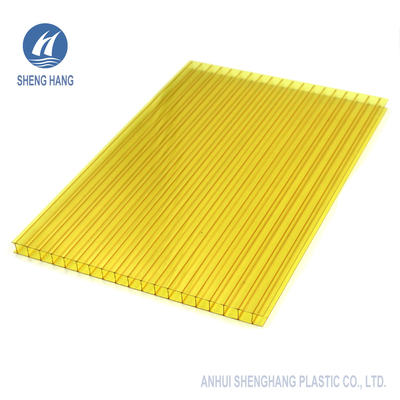 ODM Berwarna Eco 6mm Twin Wall Polycarbonate Sheet Gardens Roofing