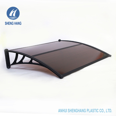 Jendela Pintu Standar Tenda Plastik Polikarbonat Luar Ruangan 3,3 * 3,9 kaki Coklat