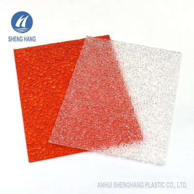 Orange Green Diamond Embossed Polycarbonate Sheet 3mm Tahan Air
