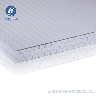 Extrusion Waterproof Honeycomb Polycarbonate Sheets 80 Micron UV Coating