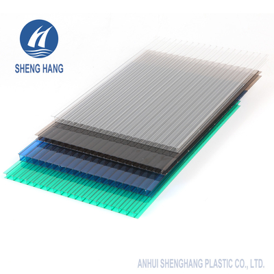 6mm Twin Wall Polycarbonate Hollow Sheet Untuk Bahan Atap Bangunan