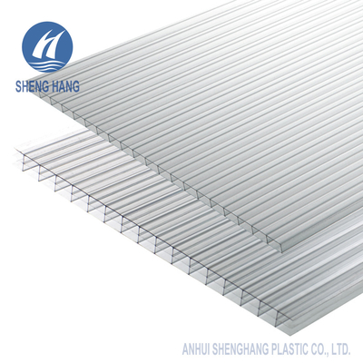 Clear Polycarbonate Twin Wall Sheet Tahan UV