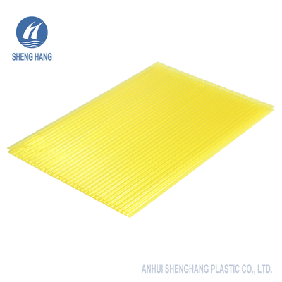 Plastik PC Twin Wall Polycarbonate Hollow Sheet Hijau