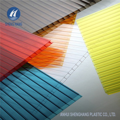 PC Hollow UV Protection Twinwall Polycarbonate Sheet Warna Berbeda