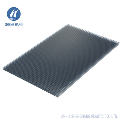 Blue Polycarbonate PC Hollow Sheet Untuk Bahan Bangunan 6mm 8mm 10mm