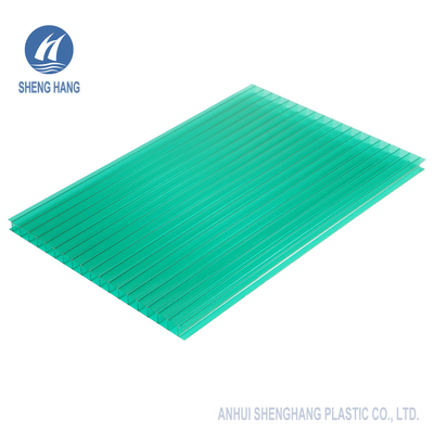Blue Polycarbonate PC Hollow Sheet Untuk Bahan Bangunan 6mm 8mm 10mm