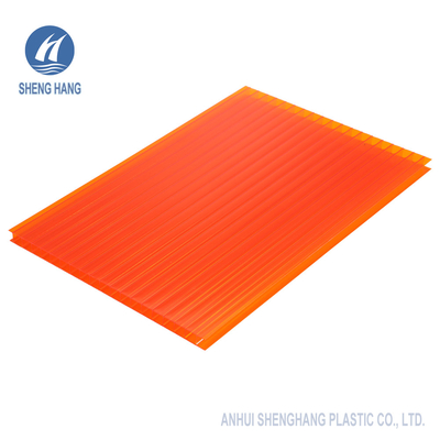 Twin Wall Polycarbonate Greenhouse Panel Bahan Atap 8mm