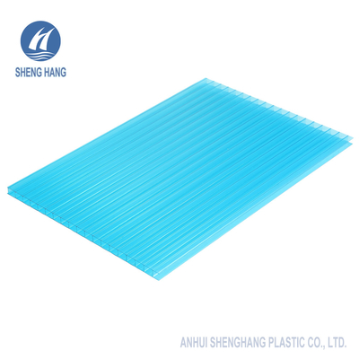 Twin Wall Polycarbonate Greenhouse Panel Bahan Atap 8mm