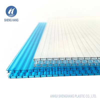 Anti UV Anti Dampak Honeycomb Polycarbonate Panels Isolasi Termal PC Plastik