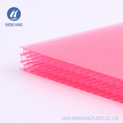 Anti UV Anti Dampak Honeycomb Polycarbonate Panels Isolasi Termal PC Plastik