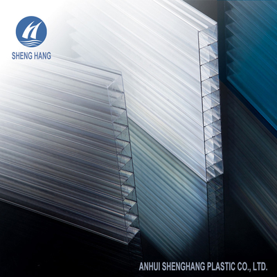 Clear Hollow Multi Wall Polycarbonate Sheet 5,8m 6m Tahan UV