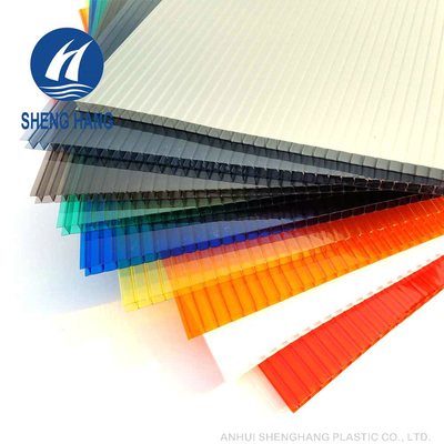 2.1m 8mm Twin Wall Polycarbonate Sheet Oranye Hitam
