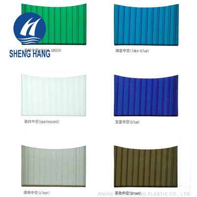 2.1m 8mm Twin Wall Polycarbonate Sheet Oranye Hitam