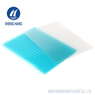 Ringan 6mm Twin Wall Polycarbonate Hollow Sheet Antiwear Ramah Lingkungan