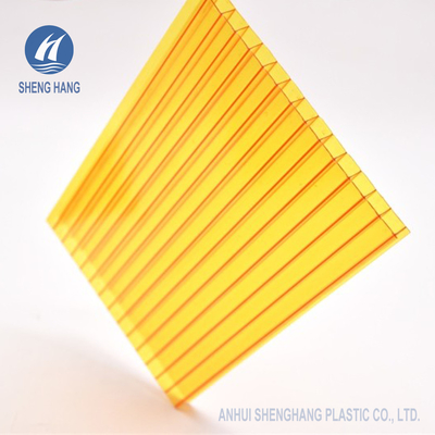 UL94 V0 6mm 10mm Bronze Twinwall Polycarbonate Sheet Berwarna