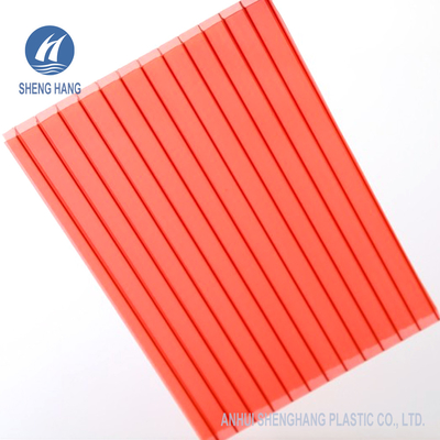 UL94 V0 6mm 10mm Bronze Twinwall Polycarbonate Sheet Berwarna
