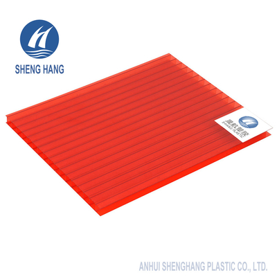 Clear Twin Wall Polycarbonate Sheets 2.1*6m PC Board Roof Coextrusion UV Proof