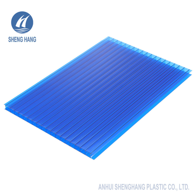 4mm Sampai 10mm Polycarbonate Twin Wall Roofing Sheet ODM Putih Merah