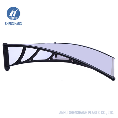 Pintu Plastik Polycarbonate Awning Sunlight UV Rain Snow Protection