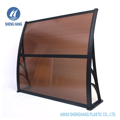 1.2 * 1m Aluminium Polycarbonate Door Canopy Tahan Lama Anti UV