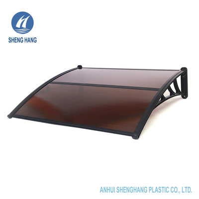 Jendela Pintu Standar Tenda Plastik Polikarbonat Luar Ruangan 3,3 * 3,9 kaki Coklat