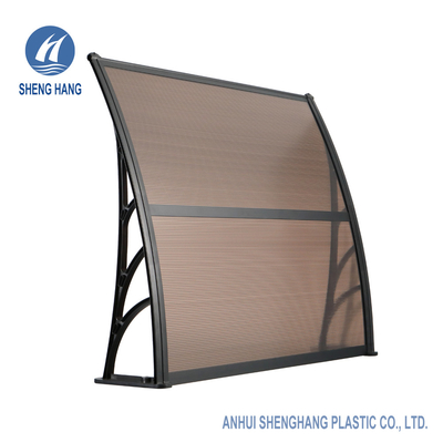Jendela Pintu Standar Tenda Plastik Polikarbonat Luar Ruangan 3,3 * 3,9 kaki Coklat