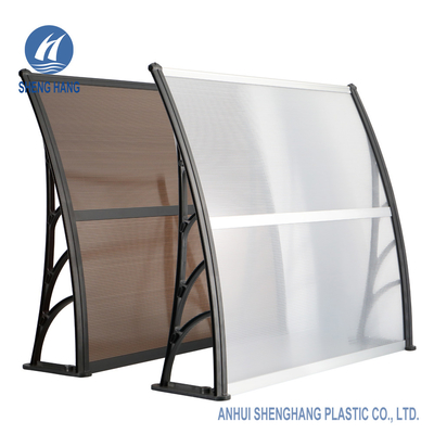 Jendela Pintu Standar Tenda Plastik Polikarbonat Luar Ruangan 3,3 * 3,9 kaki Coklat
