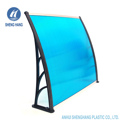 Pintu Plastik Polycarbonate Plastic Awning Waterproof Antiwear SGS Terrace PC Rain Shed