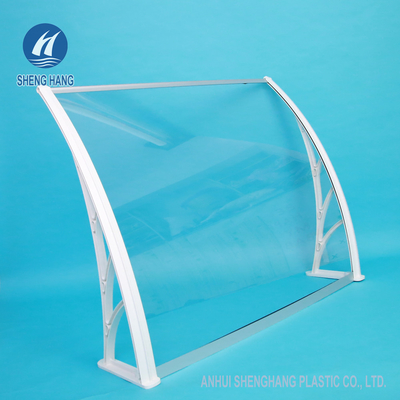 Transparan Polycarbonate Porch Window Door Awning Canopy 700mm UV Resistance Impactproof