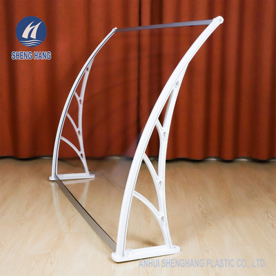Kanopi Pintu Bracket Plastik Tahan Lama Tenda Panel Polikarbonat Padat