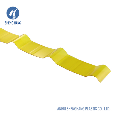 50 Micron Corrugated Polycarbonate Sheet Panel Atap Plastik Ringan UL94 V0