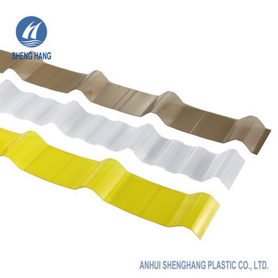 50 Micron Corrugated Polycarbonate Sheet Panel Atap Plastik Ringan UL94 V0