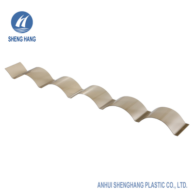 UL94 V2 Brown Corrugated Polycarbonate Sheet Lapisan UV Panel Atap