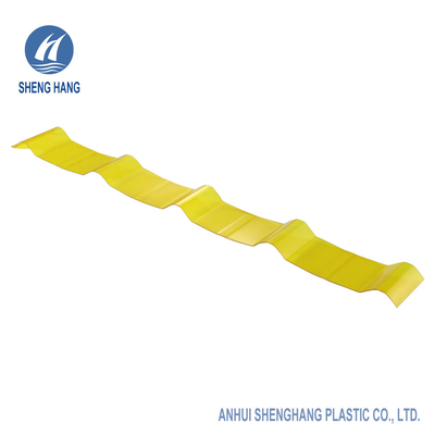UL94 V2 Brown Corrugated Polycarbonate Sheet Lapisan UV Panel Atap