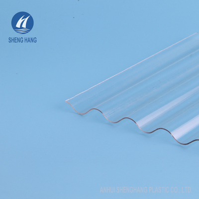 SGS Transparan Corrugated Polycarbonate Sheets 3 * 16ft