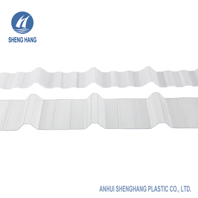 SGS Brown Buram Corrugated Polycarbonate Sheet Atap Plastik 80um 900mm