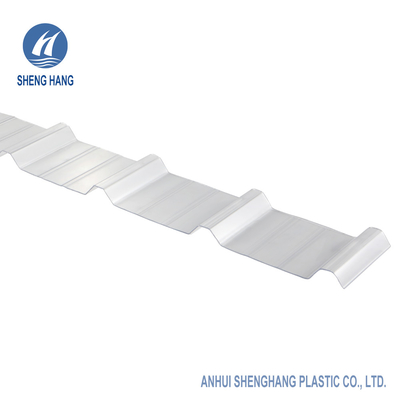 SGS Brown Buram Corrugated Polycarbonate Sheet Atap Plastik 80um 900mm