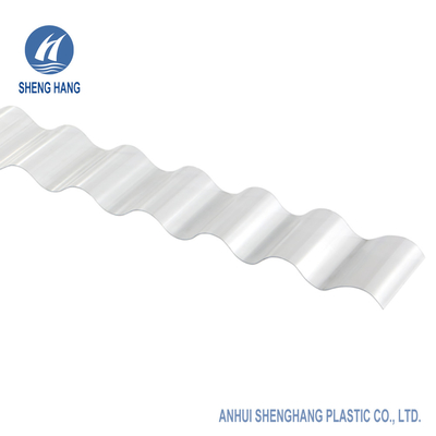 SGS Brown Buram Corrugated Polycarbonate Sheet Atap Plastik 80um 900mm
