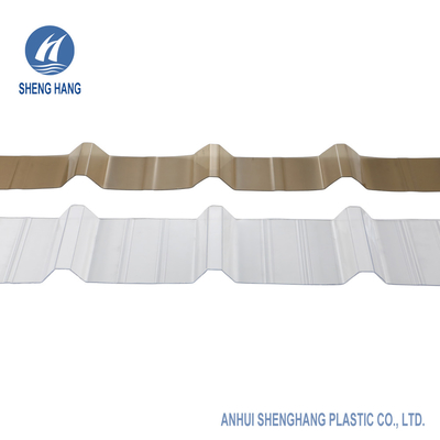 Atap Opaque Corrugated Polycarbonate Sheet 3.28ft ASTM E84 Tahan Api