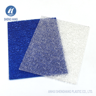 Tekstur Lembar Polikarbonat Timbul Hitam Plastik Anti Uv 2.5mm Tebal