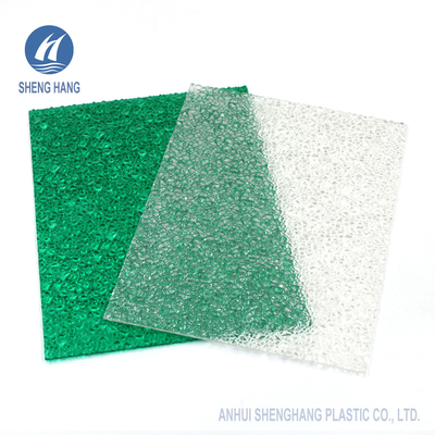 Orange Green Diamond Embossed Polycarbonate Sheet 3mm Tahan Air