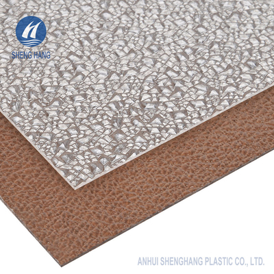 Orange Green Diamond Embossed Polycarbonate Sheet 3mm Tahan Air