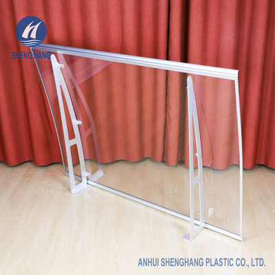 55 ''X 35&quot; Melengkung Poly Carbonate Canopy Alu Bracket Window Door Awning