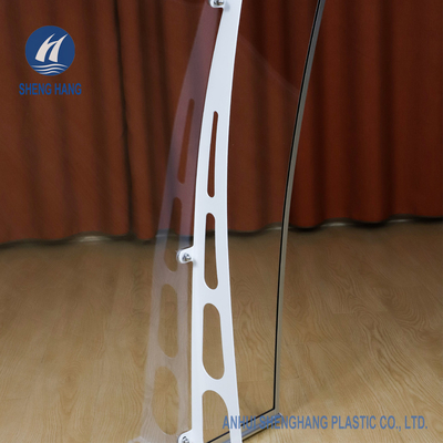 Kanopi Poli Karbonat Tahan Air Padat 4.6ft × 3ft Dengan Braket Logam Eco