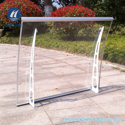 Kanopi Poli Karbonat Tahan Air Padat 4.6ft × 3ft Dengan Braket Logam Eco