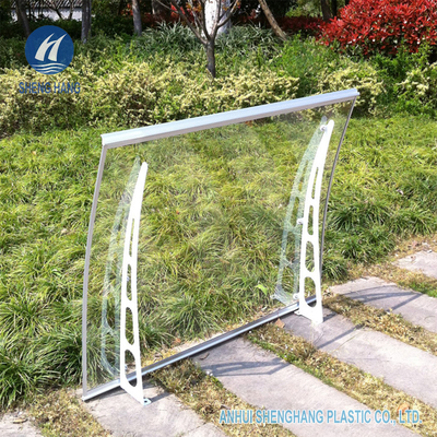 Bingkai Logam DIY Poly Carbonate Canopy Tahan Cuaca 1.4m Lebar Untuk Jendela