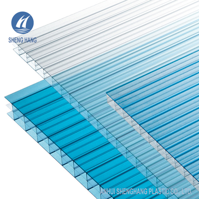 2.1 * 6m Ringan Polycarbonate Hollow Sheet Antifire Untuk Papan Atap