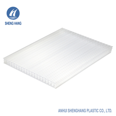 Kinerja Perisai Panas Polycarbonate Hollow Sheet 50um Anti UV 16mm OEM